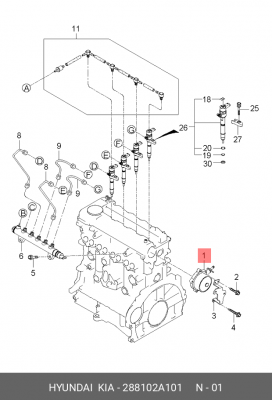 Насос вакуумный тормозной системы 288102A101 HYUNDAI KIA