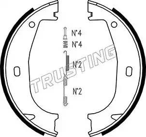 Комплект тормозных колодок, стояночная тормозная система 019026K TRUSTING
