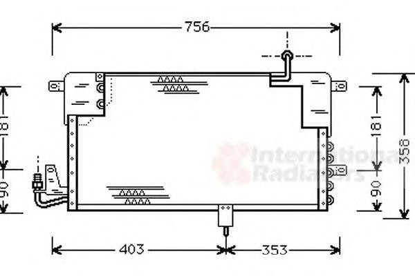 Конденсатор, кондиционер 58005125 VAN WEZEL