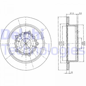 Тормозной диск BG2662 DELPHI