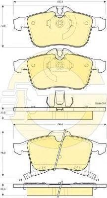 Комплект тормозных колодок, диско 6115622 GIRLING