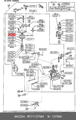 Плоская шайба RF7113TM4 MAZDA