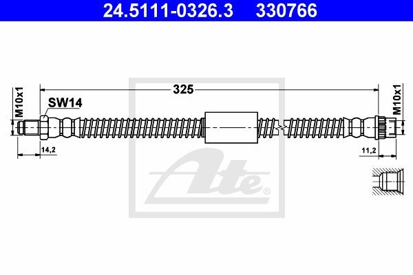 Тормозной шланг 24.5111-0326.3 ATE