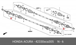 ШРУС 42330SCA305 HONDA