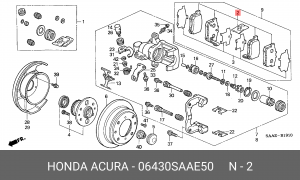 Комплект тормозных колодок, диско 06430-SAA-E50 HONDA