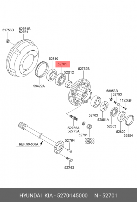 Подшипник ступицы колеса 5270145000 HYUNDAI KIA