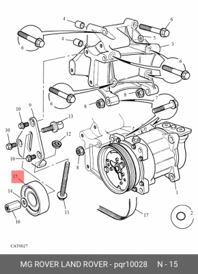 Натяжной ролик, поликлиновой  ремень PQR10028 MG ROVER LAND ROVER