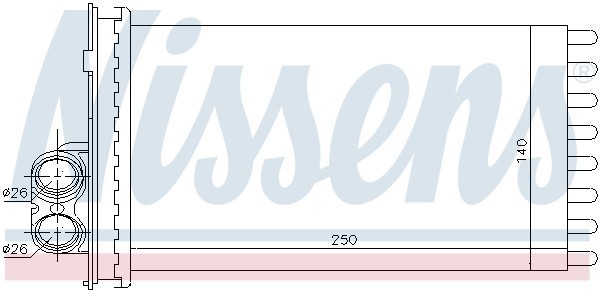 Теплообменник, отопление салона 71154 NISSENS