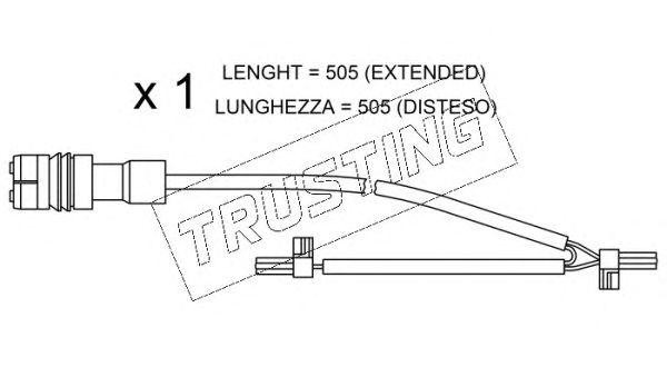 Сигнализатор, износ тормозных колодок SU219 TRUSTING