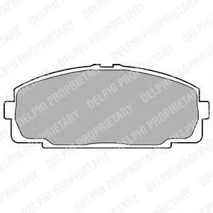 Комплект тормозных колодок, диско LP989 DELPHI