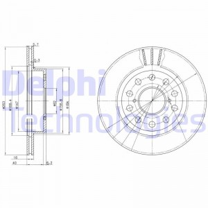 Тормозной диск BG3268 DELPHI