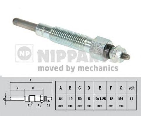Свеча накаливания J5711012 H B JAKOPARTS NIPPARTS
