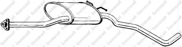 Средний глушитель выхлопных газов 282865 BOSAL