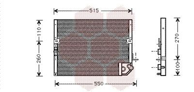 Конденсатор, кондиционер 53005118 VAN WEZEL