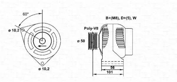 Генератор 943346039010 MAGNETI MARELLI