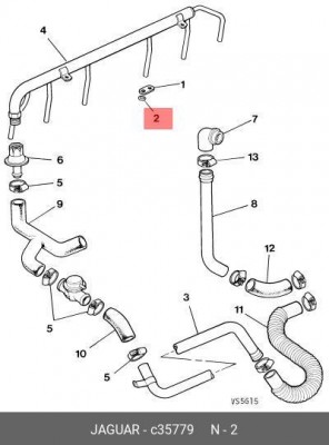 Уплотнительное кольцо, стержень кла C35779 JAGUAR