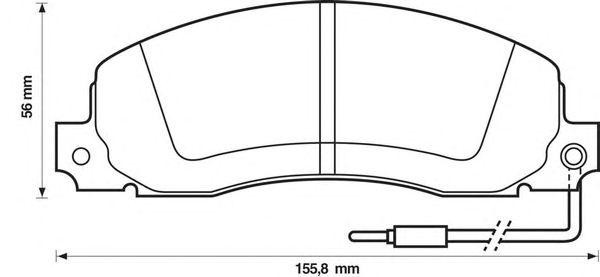 Комплект тормозных колодок, диско 571306B BENDIX JURID