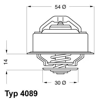 Термостат, охлаждающая жидкость 4089.87D WAHLER