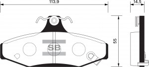 Колодки тормозные дисковые SP1066 SANGSIN