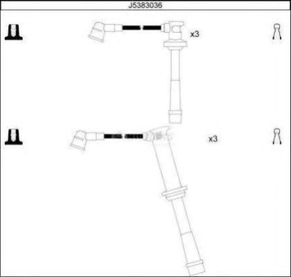 Ккомплект проводов зажигания J5383036 H B JAKOPARTS NIPPARTS