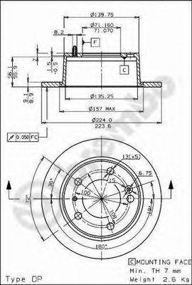 Тормозной диск 08.5352.10 BREMBO