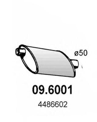 Средний глушитель выхлопных газов 096001 ASSO