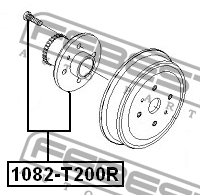 Ступица колеса 1082-T200R FEBEST