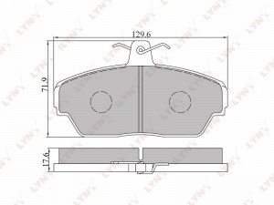 Колодки тормозные дисковые BD-4604 LYNXAUTO