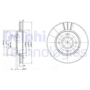 Тормозной диск BG2780 DELPHI