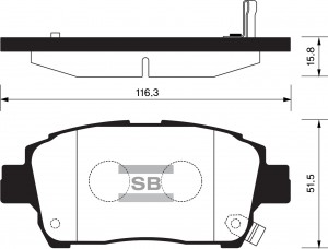 Колодки тормозные дисковые SP1244 SANGSIN