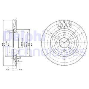 Тормозной диск BG2617 DELPHI