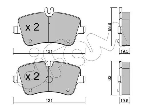 Комплект тормозных колодок, диско 822-342-0 CIFAM