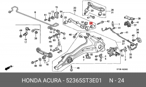 Сайлентблок 52365ST3E01 HONDA
