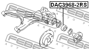Подшипник ступицы колеса DAC3968-2RS FEBEST