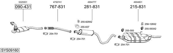 Выпускной трубопровод 835275 BOSAL