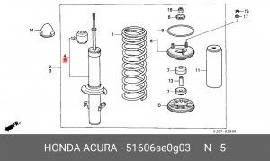 Амортизатор 51606SE0G03 HONDA