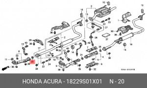 Уплотнительное кольцо, выпускной тр 18229S01X01 HONDA