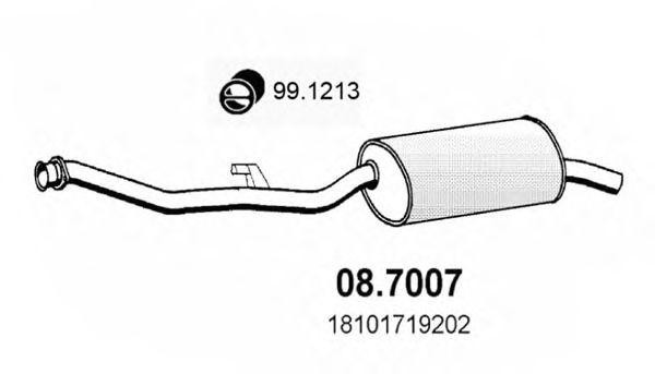 Глушитель выхлопных газов конечный 087007 ASSO