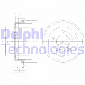 Тормозной барабан BF168 DELPHI
