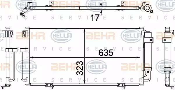 Конденсатор, кондиционер 8FC 351 304-391 HELLA
