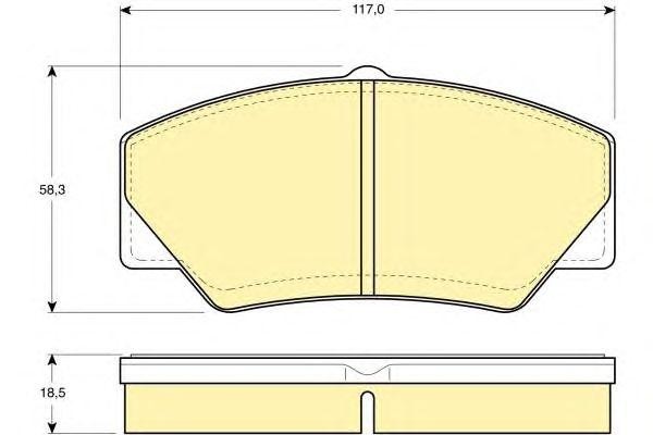 Комплект тормозных колодок, диско 6103493 GIRLING