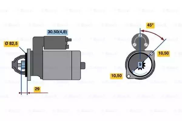 Стартер 0 001 109 330 BOSCH
