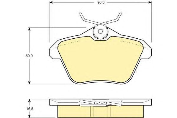 Комплект тормозных колодок, диско 6111471 GIRLING