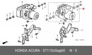 Гидроагрегат, тормозная система 57110S5AG60 HONDA