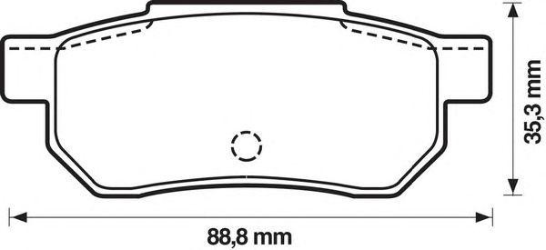 Комплект тормозных колодок, диско 572135B BENDIX JURID