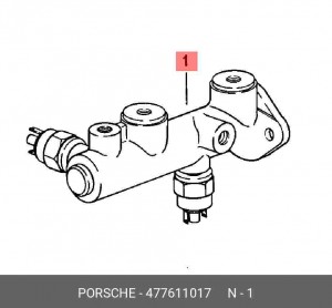 Главный тормозной цилиндр 477611017 PORSCHE