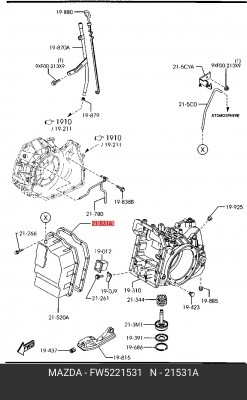 Фильтр масляный АКПП FW5221531 MAZDA