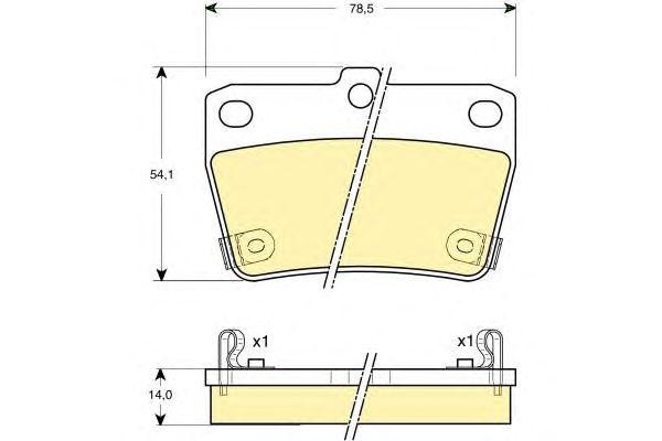Комплект тормозных колодок, диско 6132799 GIRLING
