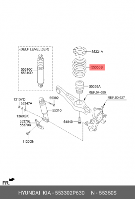 Пружина подвески 553302P630 HYUNDAI KIA