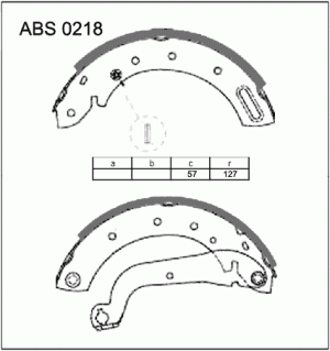 Колодки тормозные барабанные ABS0218 ALLIED NIPPON